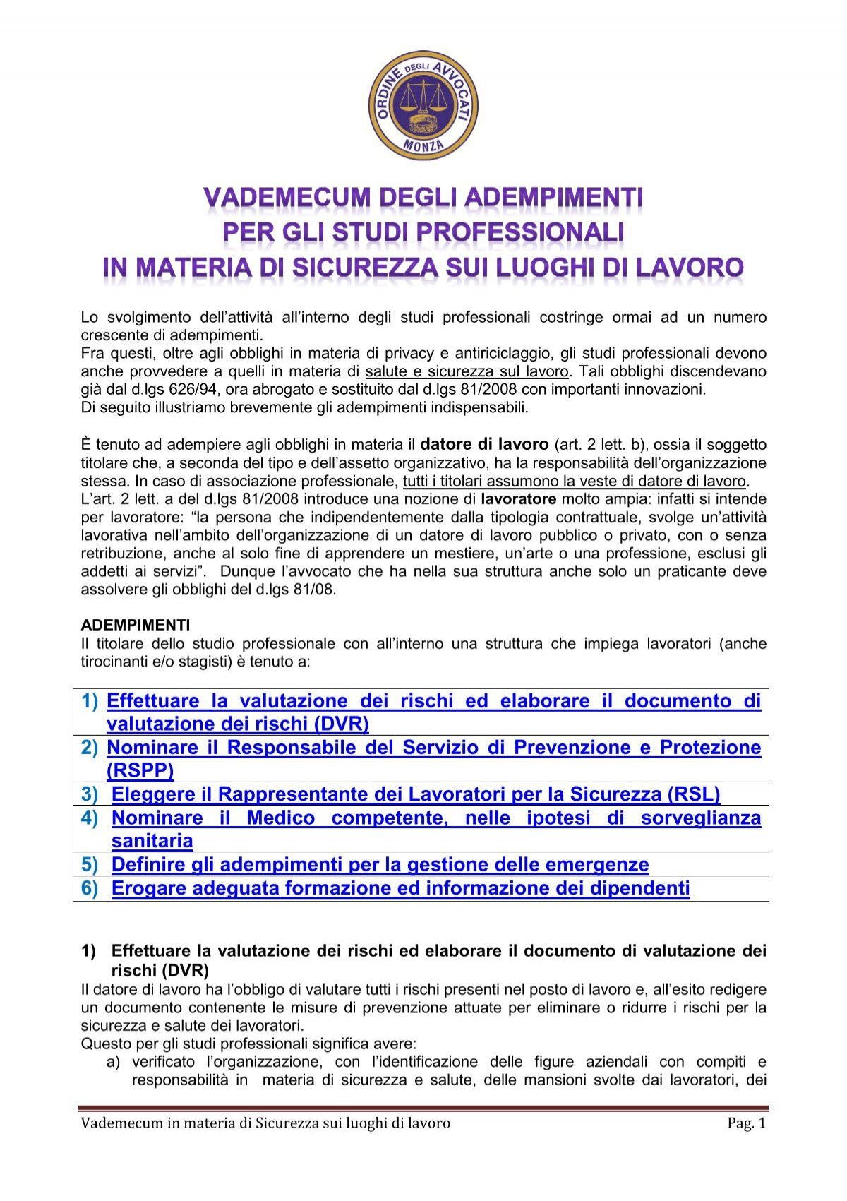 Corsi sicurezza: requisiti e obblighi per i lavoratori