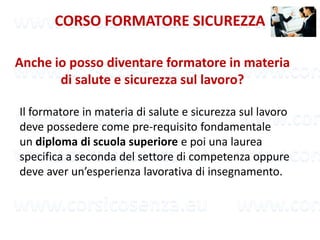 Imparare la sicurezza sul lavoro: Corso Corsi Sicurezza